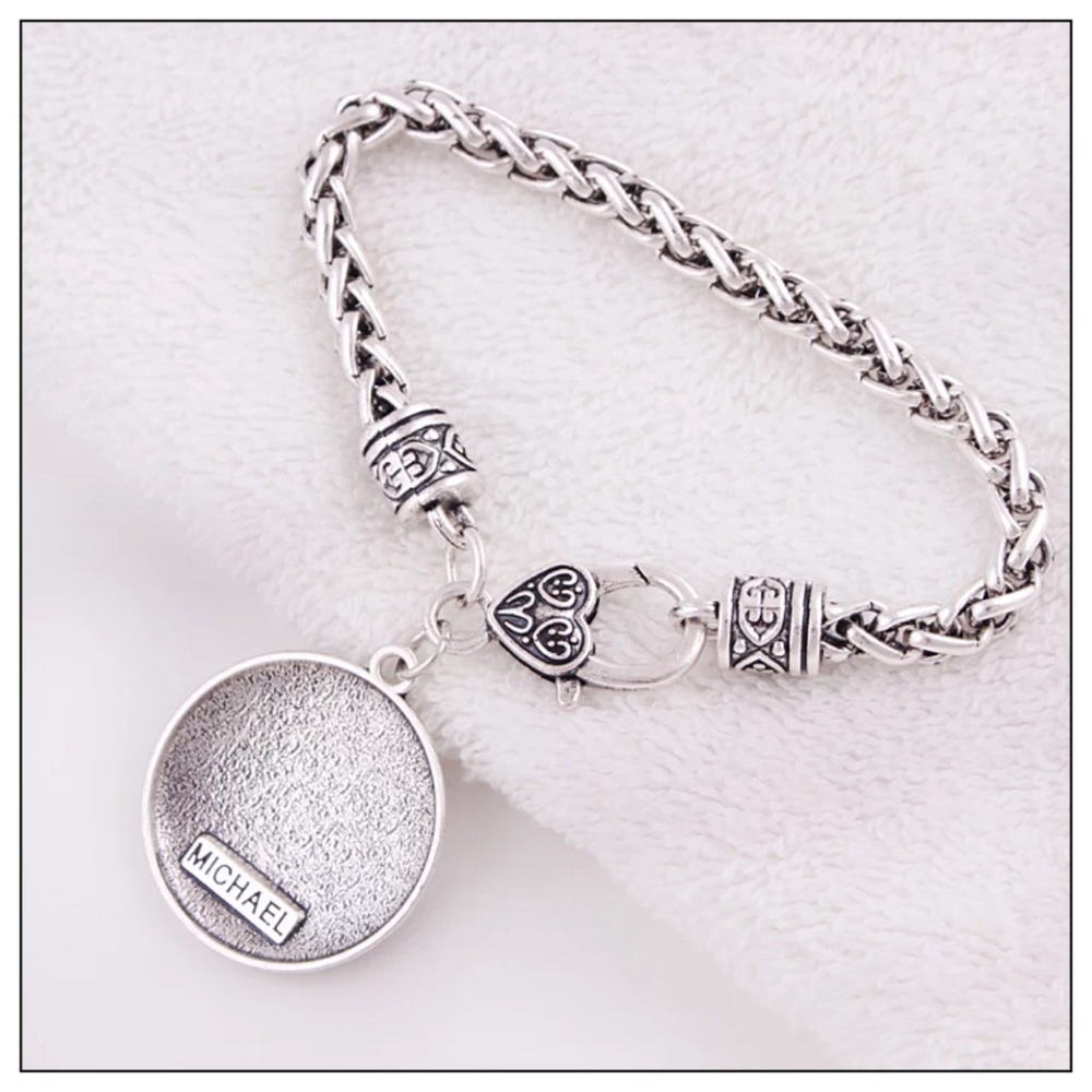 Arch Angel Michael Silver Sigil Protection Bracelet - Picture 5 of 5